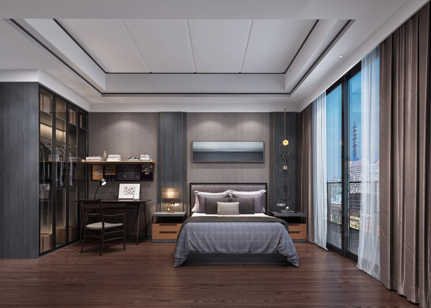 modern bedroom 3D Model .c4d .max .obj .3ds .fbx .stl .blend 