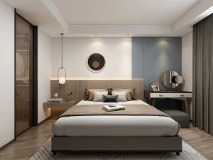 camera da letto moderna Modello 3D