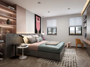 camera da letto moderna Modello 3D