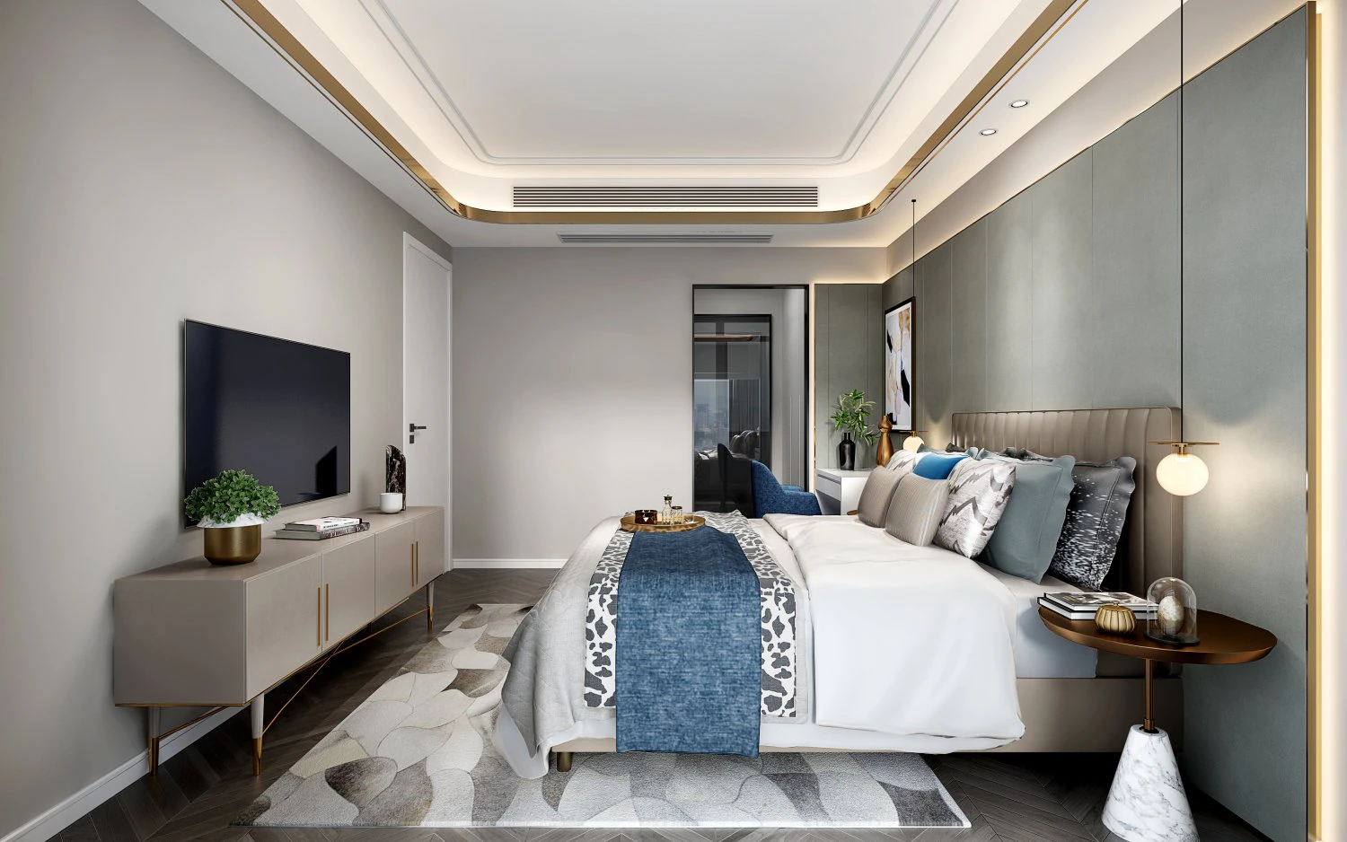 modern bedroom 3D Model .c4d .max .obj .3ds .fbx .stl .blend 