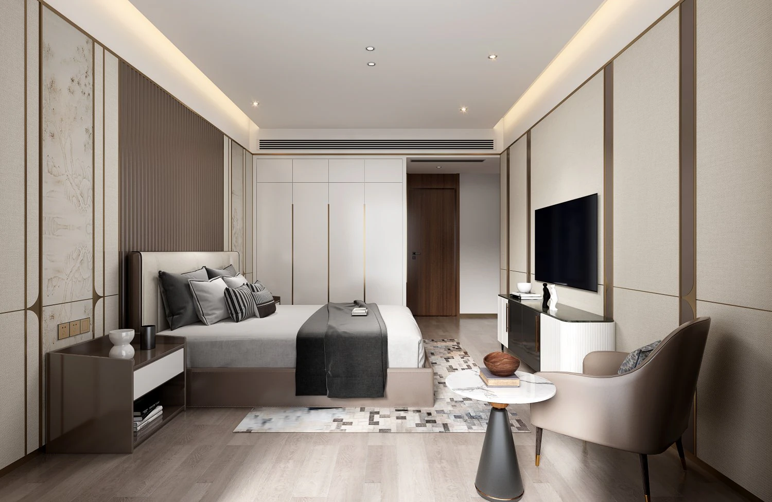 modern bedroom 3D Model .c4d .max .obj .3ds .fbx .stl .blend 