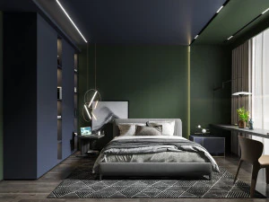 camera da letto moderna Modello 3D