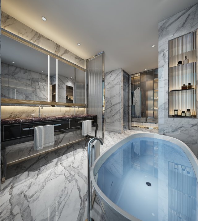 modern toilet bathroom 3Dモデル .c4d .max .obj .3ds .fbx .stl .blend 