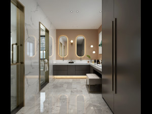 modern toilet bathroom Modèle 3D