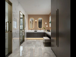 современная ванная комната с туалетом 3D Модель