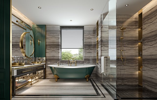 modern toilet bathroom Modelo 3D .c4d .max .obj .3ds .fbx .stl .blend 
