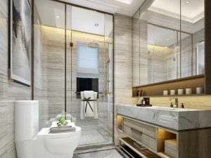 现代厕所浴室 3D 模型