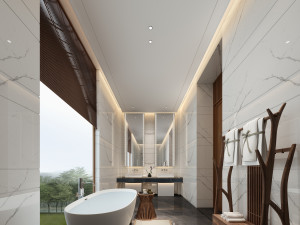 modern toilet bathroom 3D 모델