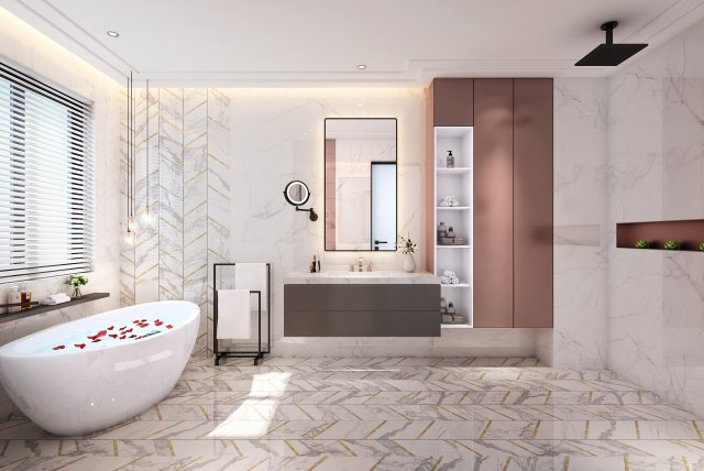 modern toilet bathroom 3D Модель .c4d .max .obj .3ds .fbx .stl .blend 
