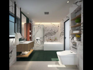 moderno bagno WC Modello 3D