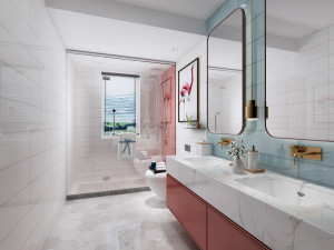 modern toilet bathroom Model 3D