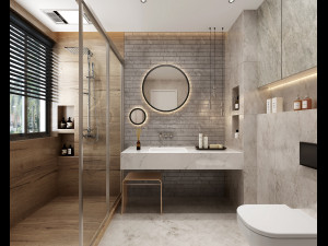 modern toilet bathroom 3D मॉडल