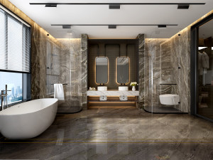 modern toilet bathroom 3D 모델