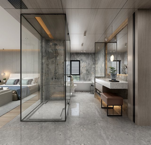 modern toilet bathroom 3Dモデル .c4d .max .obj .3ds .fbx .stl .blend 