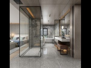 modern toilet bathroom 3Dモデル