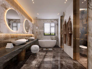 modern toilet bathroom 3D Model