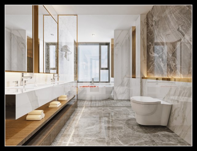 modern toilet bathroom Modèle 3D .c4d .max .obj .3ds .fbx .stl .blend 