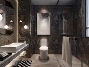 modern toilet bathroom 3D Model