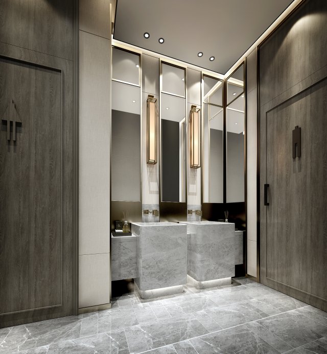 modern toilet bathroom Modello 3D .c4d .max .obj .3ds .fbx .stl .blend 