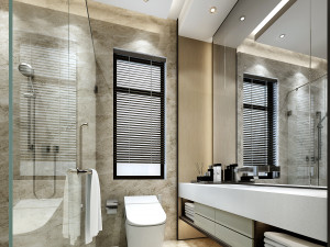 modern toilet bathroom Model 3D