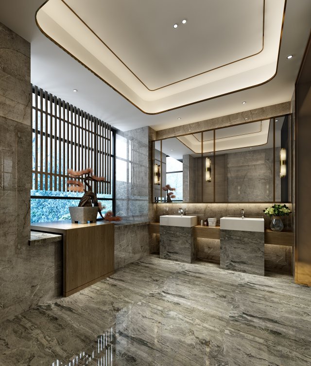 modern toilet bathroom 3D 모델 .c4d .max .obj .3ds .fbx .stl .blend 