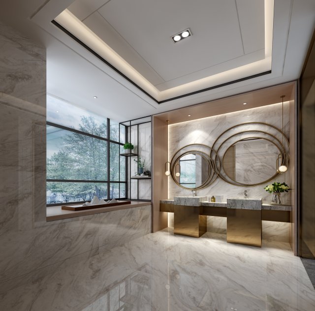 modern toilet bathroom 3Dモデル .c4d .max .obj .3ds .fbx .stl .blend 