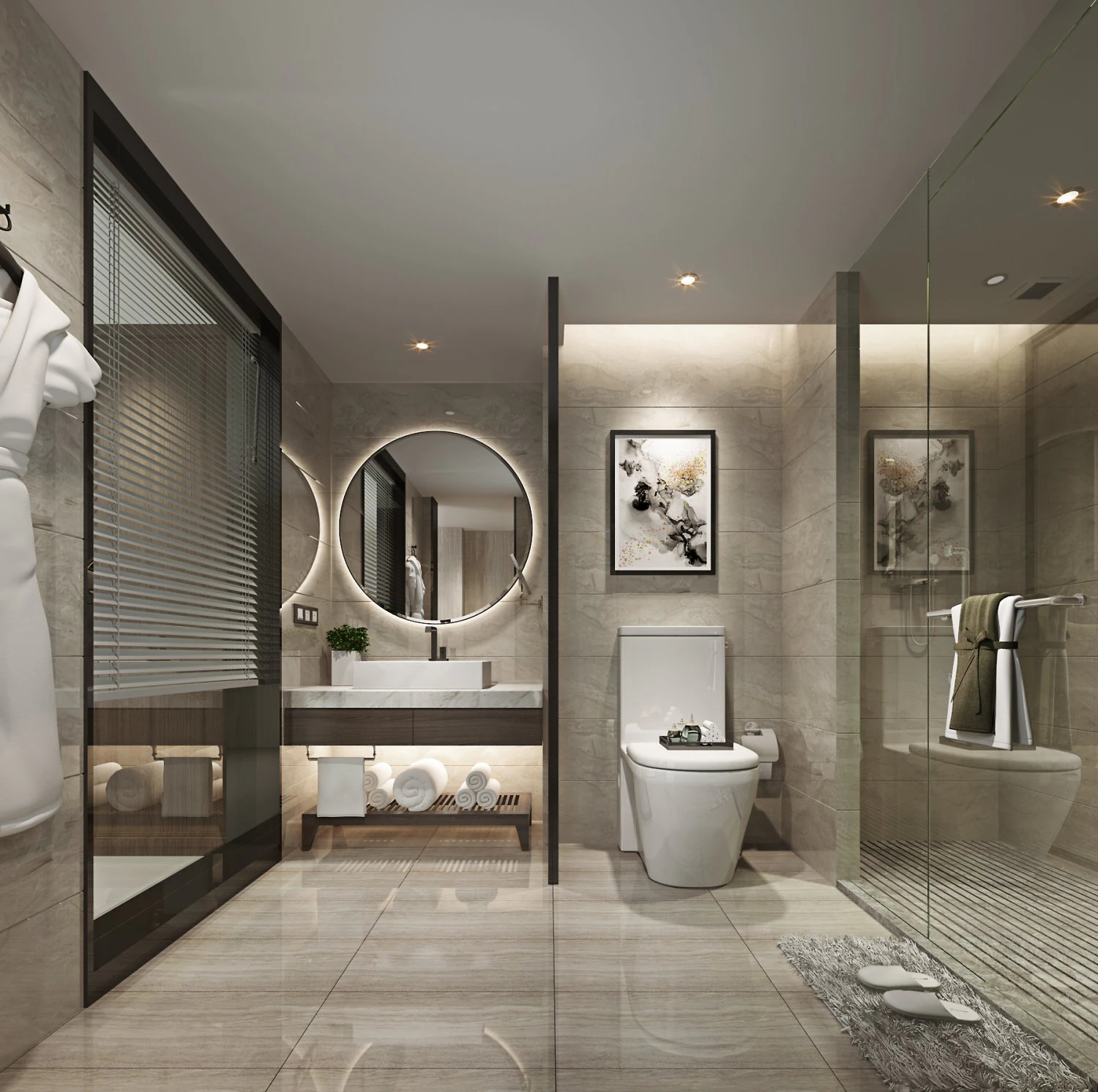 modern toilet bathroom 3D Model .c4d .max .obj .3ds .fbx .stl .blend 