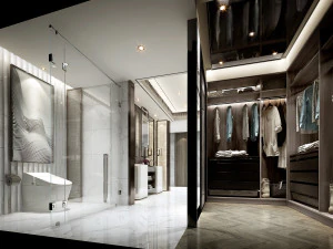 현대 화장실 욕실 3D 모델