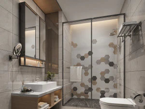 モダンなトイレバスルーム 3Dモデル