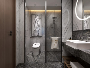 modern toilet bathroom 3D Model
