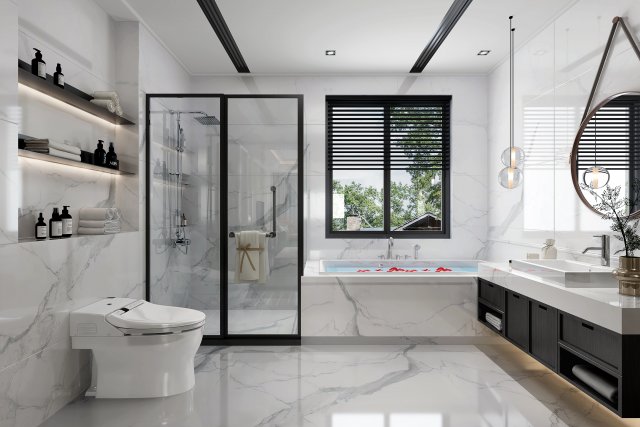 modern toilet bathroom Modèle 3D .c4d .max .obj .3ds .fbx .stl .blend 