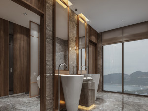 modern toilet bathroom 3Dモデル