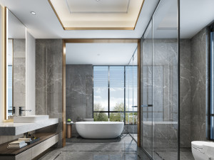 modern toilet bathroom 3D Model