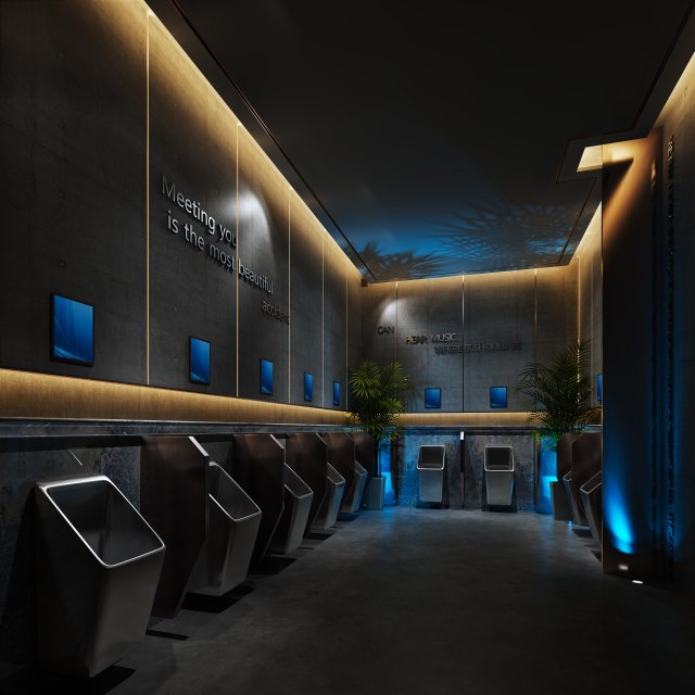 modern toilet bathroom 3D Модель .c4d .max .obj .3ds .fbx .stl .blend 