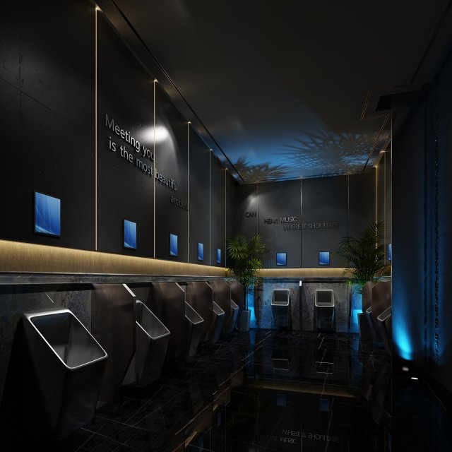 modern toilet bathroom 3D Model .c4d .max .obj .3ds .fbx .stl .blend 