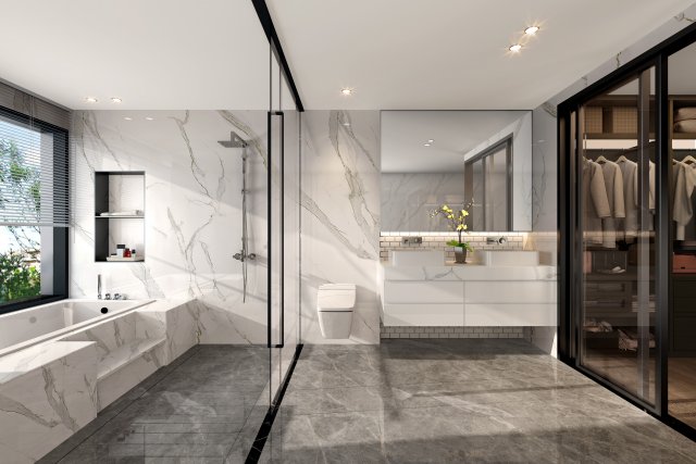 modern toilet bathroom Model 3D .c4d .max .obj .3ds .fbx .stl .blend 