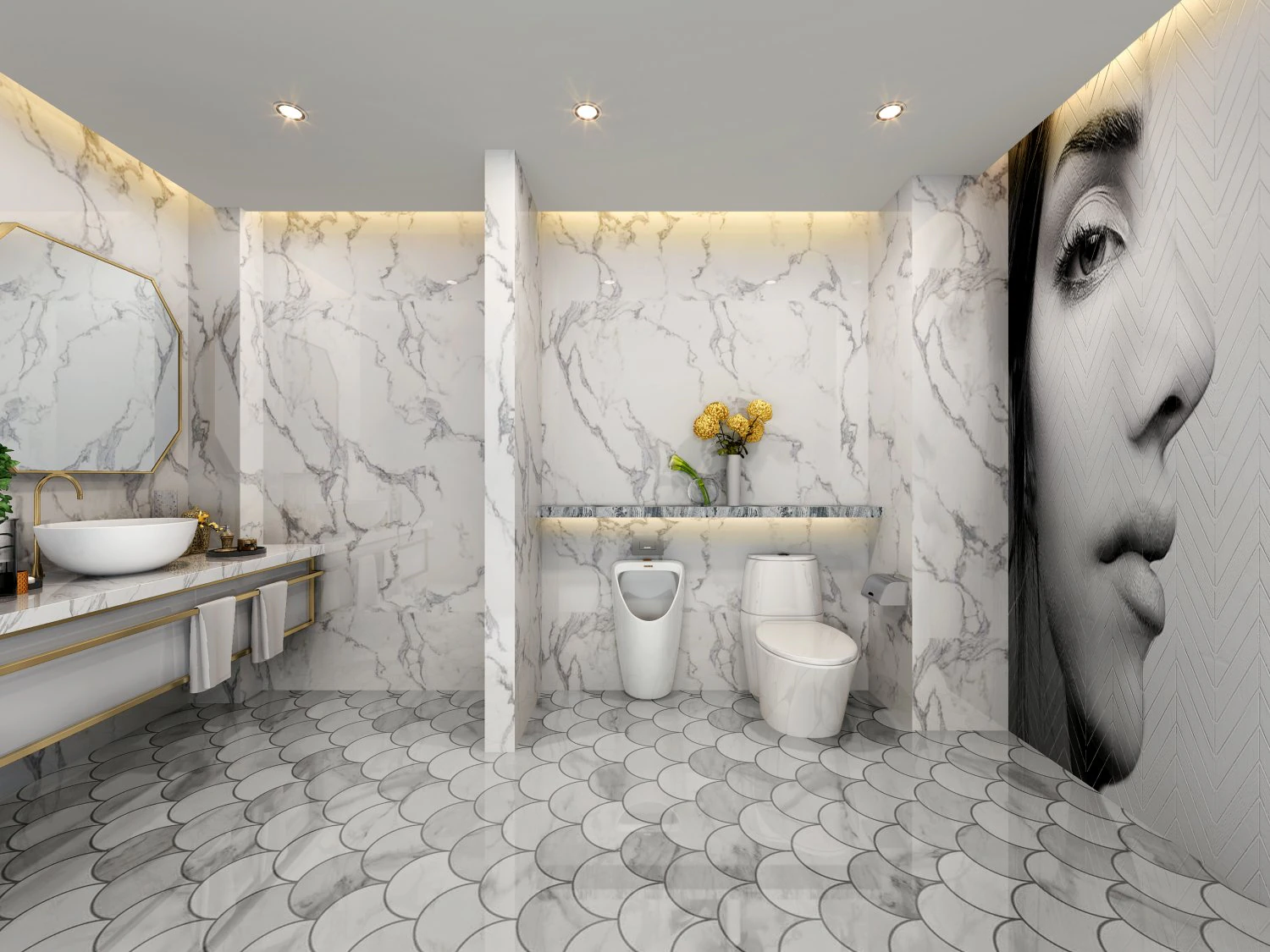 modern toilet bathroom 3D Model .c4d .max .obj .3ds .fbx .stl .blend 