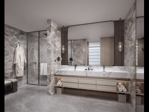 modern toilet bathroom 3Dモデル