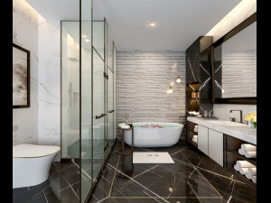 modern toilet bathroom Modelo 3D