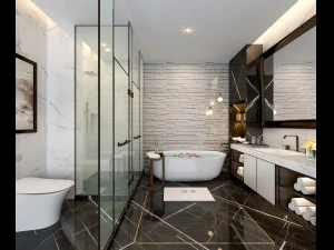 modern toilet bathroom 3D Model