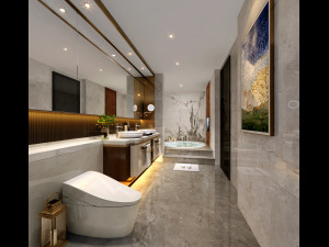 modern toilet bathroom 3D Model