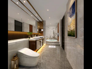 kamar mandi toilet modern Model 3D