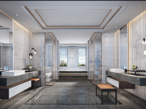 modern toilet bathroom 3Dモデル