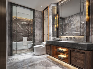 modern toilet bathroom 3Dモデル