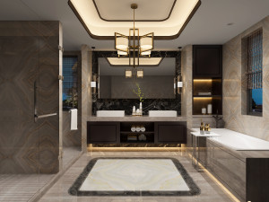 modern toilet bathroom Model 3D