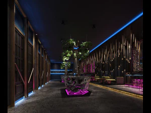 현대 화장실 욕실 3D 모델