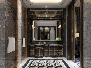 современная ванная комната с туалетом 3D Модель