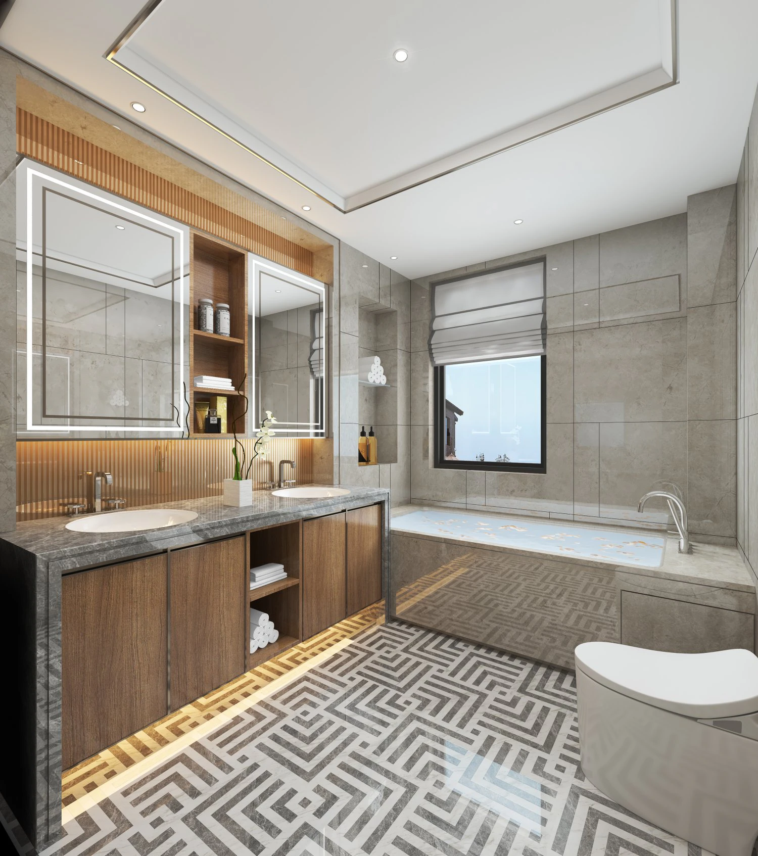 modern toilet bathroom 3D Model .c4d .max .obj .3ds .fbx .stl .blend
