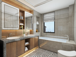 modern toilet bathroom 3D मॉडल