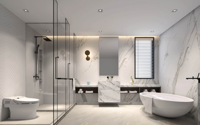 modern toilet bathroom 3D 模型 .c4d .max .obj .3ds .fbx .stl .blend